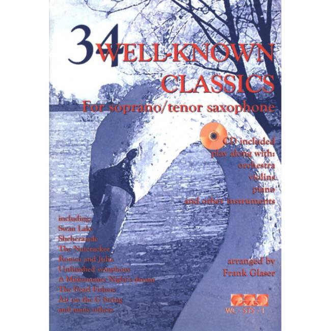 34 Well-known Classics sopraan- & tenorsax