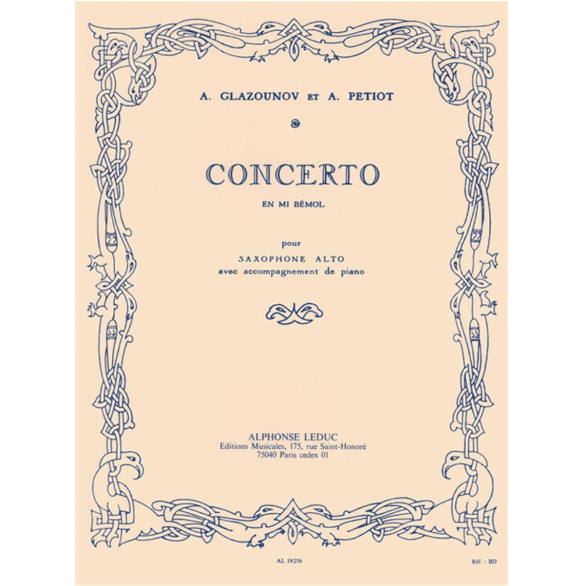 Concerto Op. 19 En Mi Bemol altsax & piano